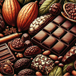 ホットチョコレートとココアのカカオ豆からの製造過程