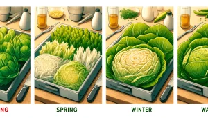 お好み焼き：春キャベツと冬キャベツの比較