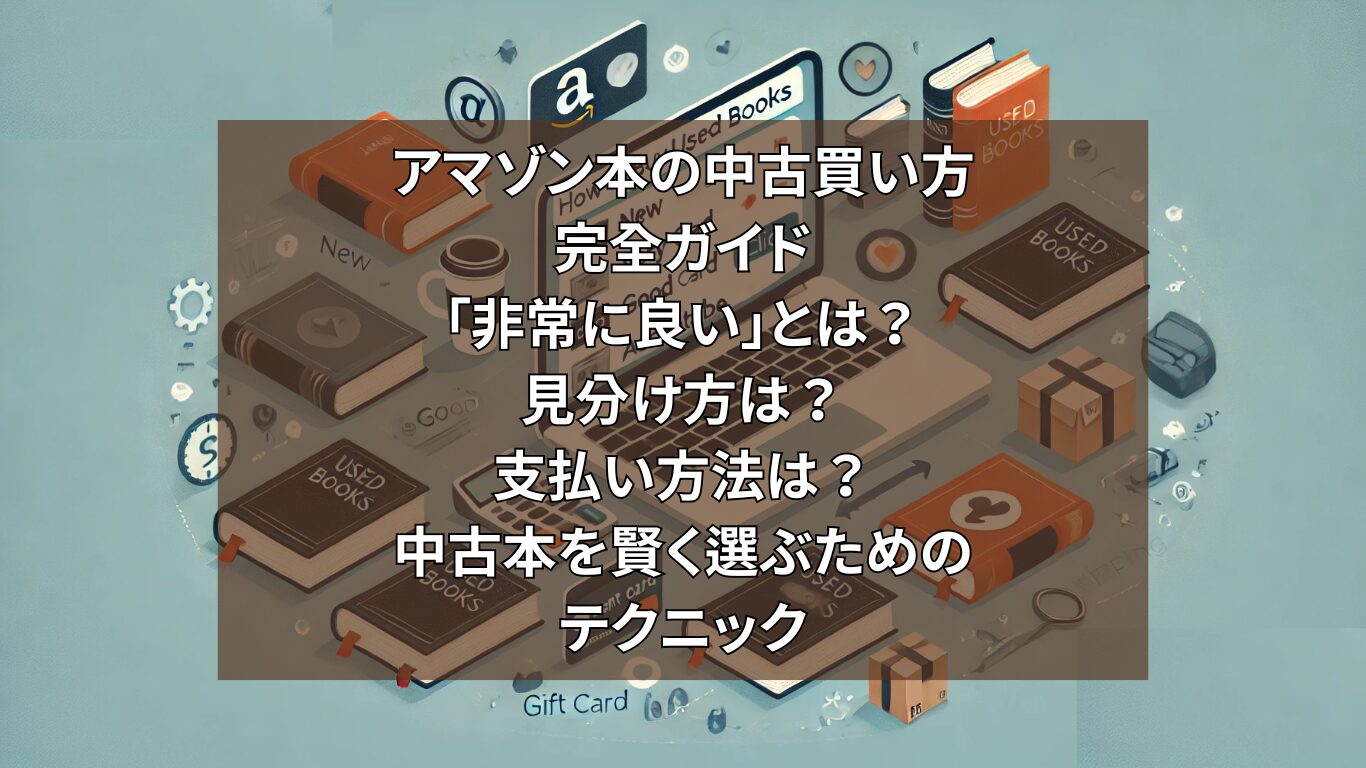 アマゾン本の中古買い方完全ガイド：「非常に良い」とは？見分け方は？支払い方法は？中古本を賢く選ぶためのテクニック