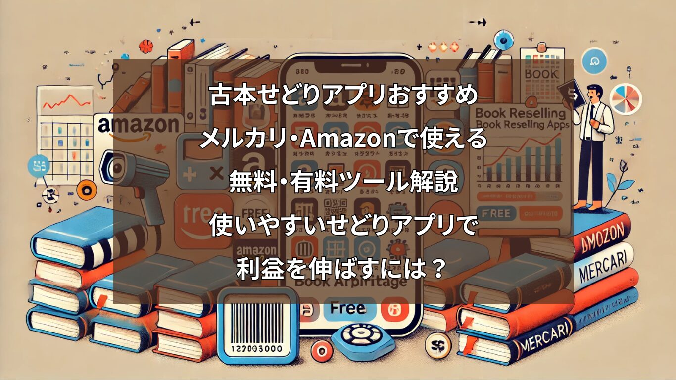 古本せどりアプリおすすめ：メルカリ・Amazonで使える無料・有料ツール解説：使いやすいせどりアプリで利益を伸ばすには？