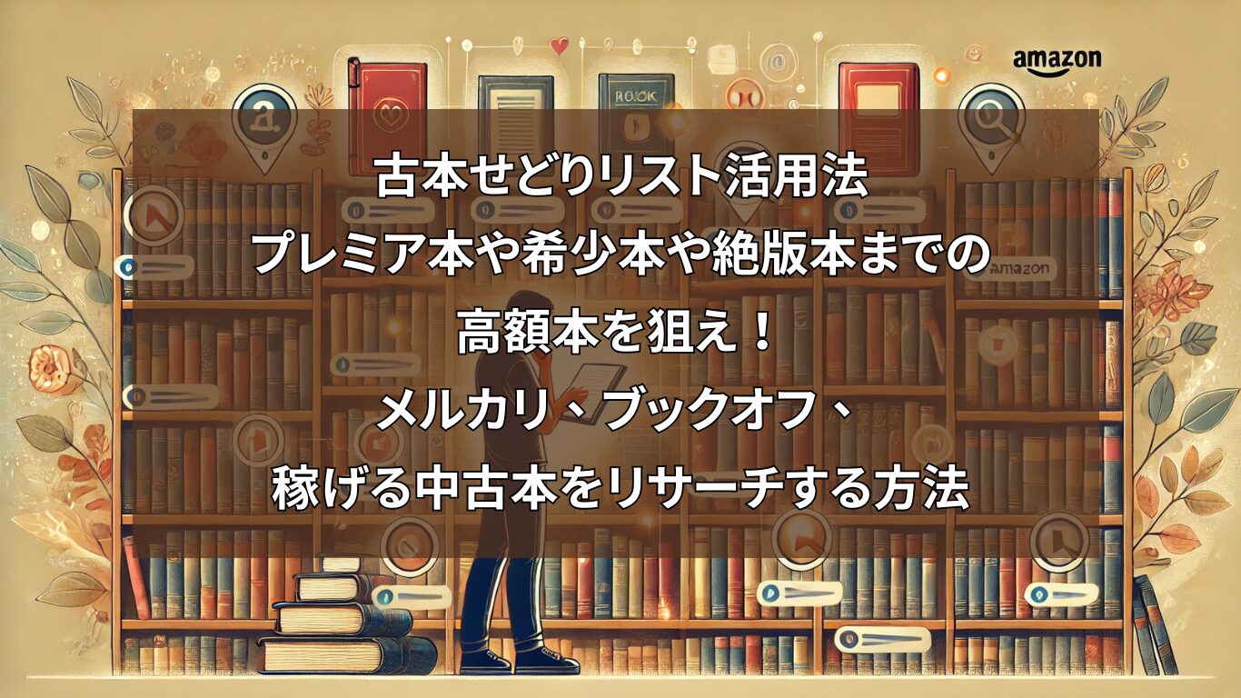 古本せどりリスト活用法：プレミア本や希少本や絶版本までの高額本を狙え！メルカリ、ブックオフ、稼げる中古本をリサーチする方法