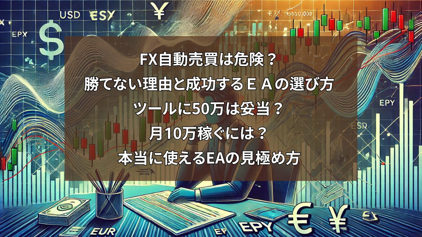 FX自動売買は危険？勝てない理由と成功するＥＡの選び方：ツールに50万は妥当？月10万稼ぐには？本当に使えるEAの見極め方