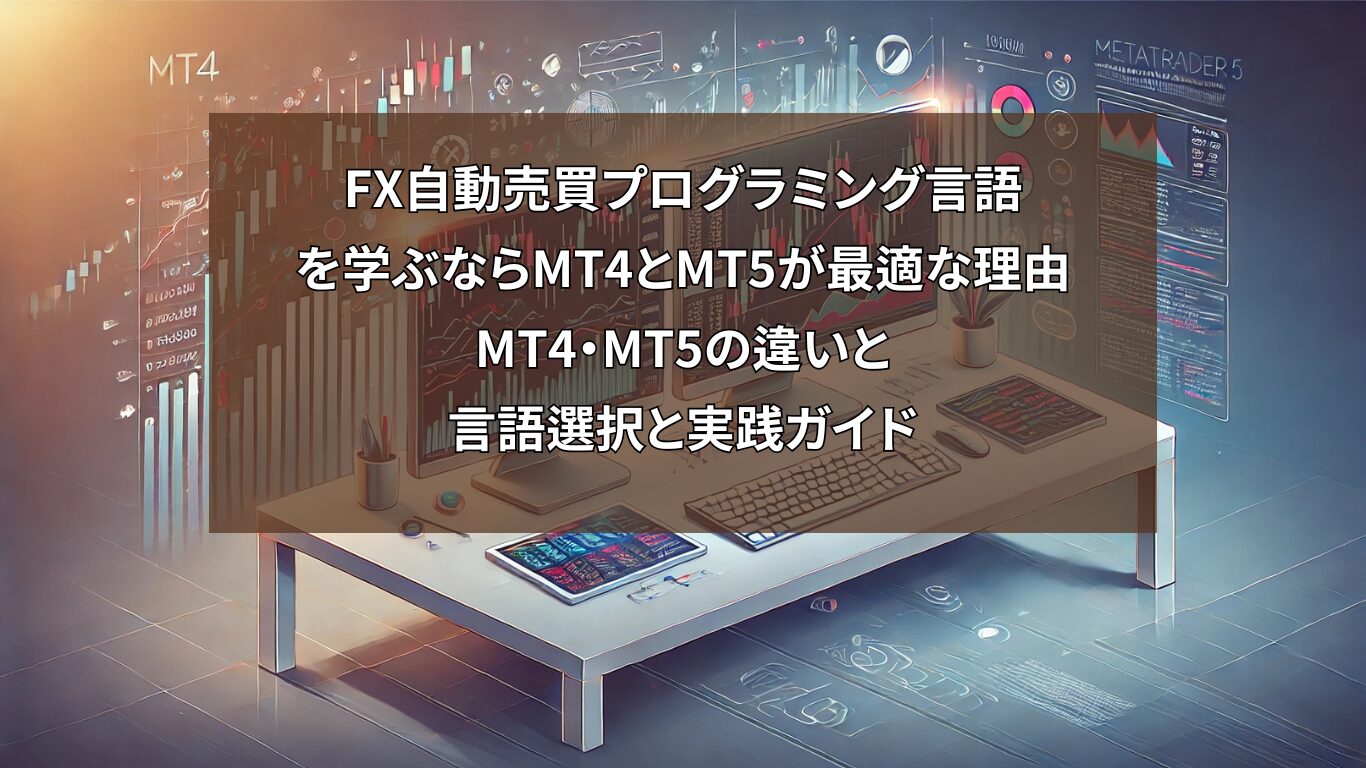 FX自動売買プログラミング言語を学ぶならMT4とMT5が最適な理由：MT4・MT5の違いと言語選択と実践ガイド